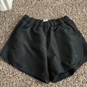 Black workout shorts